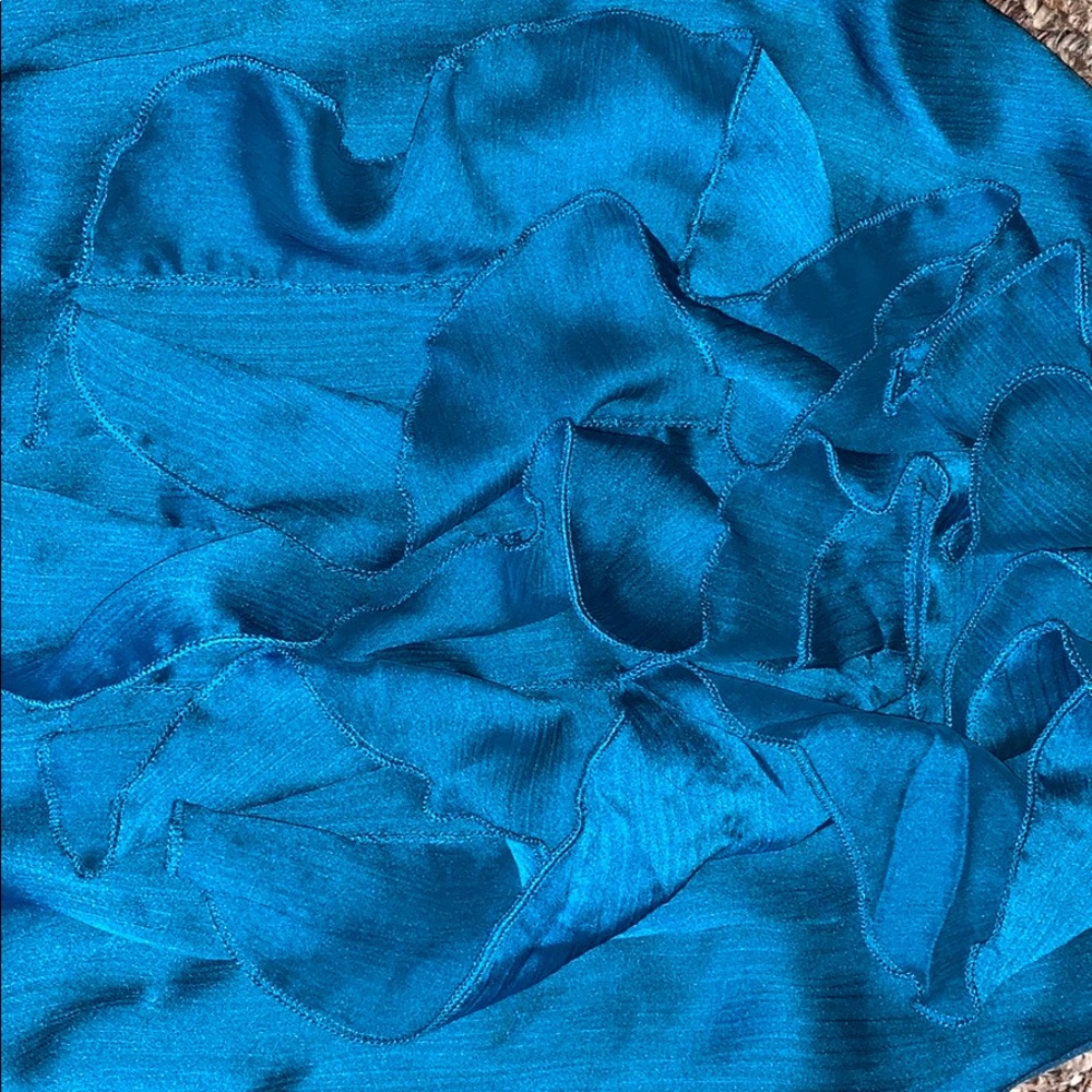 Blue Ruffled Blouse - Picture 2 of 4